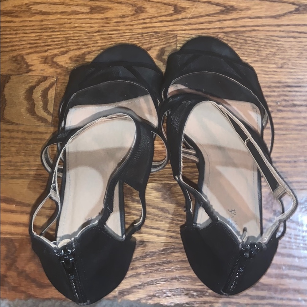 Ashley Stewart black wedges